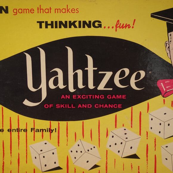 E.S. Lowe Company Vintage 1961 Yahtzee Family Game Complete - Picture 2 of 8